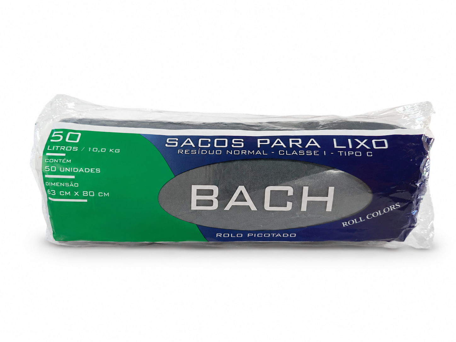 Saco de lixo Bach rolo 30L Preto C/50