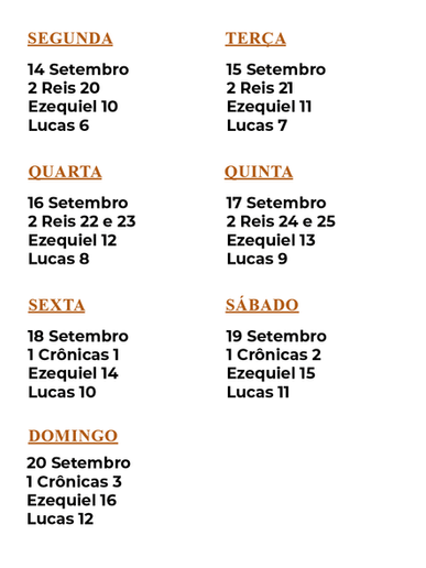 PLANO DE LEITURA BÍBLICA