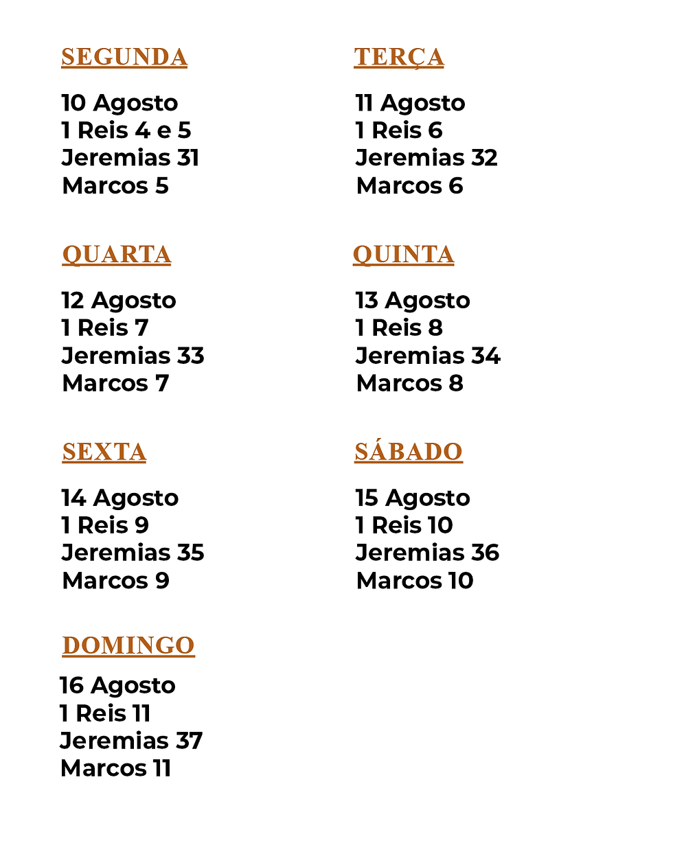 PLANO DE LEITURA BÍBLICA 