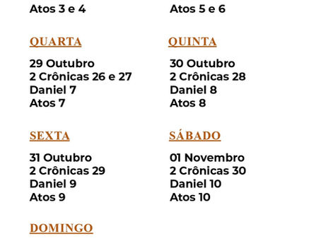 PLANO DE LEITURA BÍBLICA