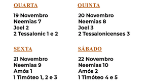 PLANO DE LEITURA BÍBLICA 