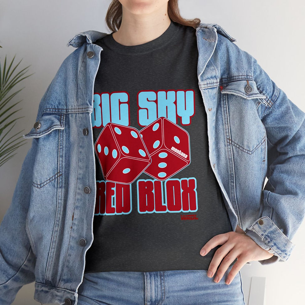 Thumbnail: Big Sky Red Blox Heavy Cotton Tee
