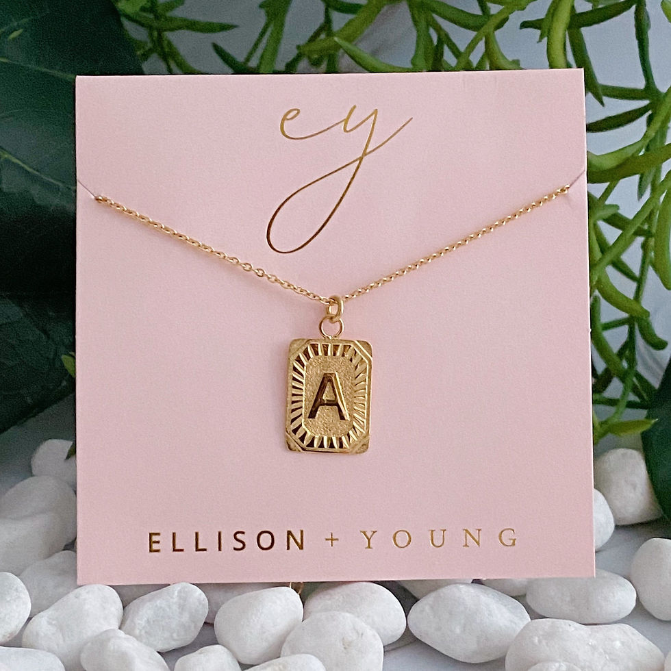 Thumbnail: JUST USA-Art Deco Initial Necklace
