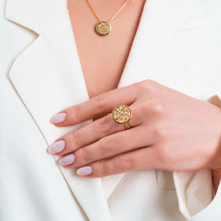 Colar pedras naturais semi preciosas pirita