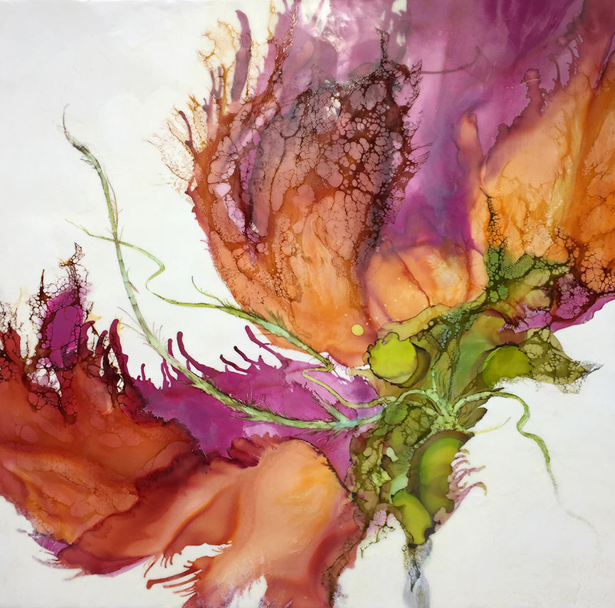 Courageous: Encaustic w/mixed Media
