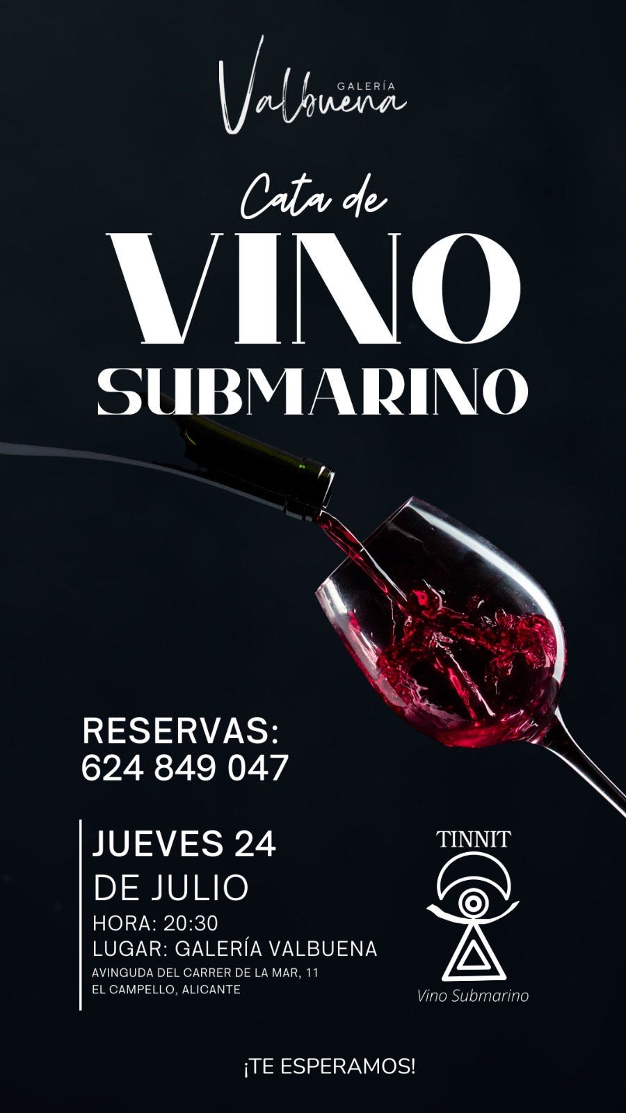 Cata de Vino Submarino en la exclusiva Galería Valbuena