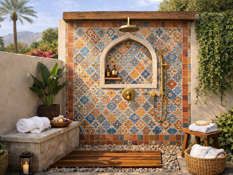 Outdoor Shower Tile Ideas for Summer 2026: Cool, Clean, Resort Style Spaces for Coachella Valley Homes
