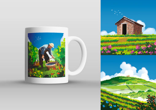 Illustration du beaujolais par thomas arnaud