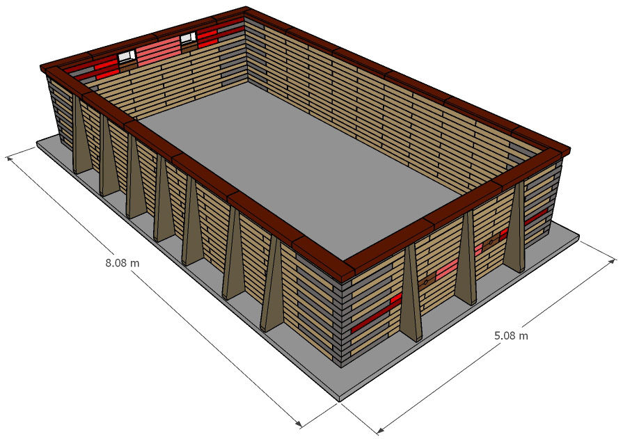Miniature : PISCIZ 690  - 6.88x3.88x1.38 m - 23.76 m2