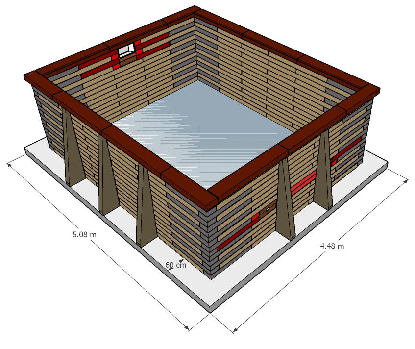 Miniature : PISCIZ 390  - 3.88 x 3.28 x 1.38 m - 10.80 m2
