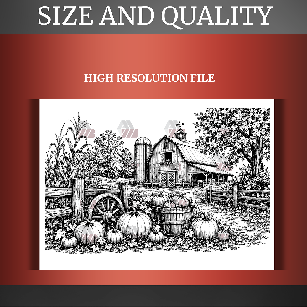 Thumbnail: Harvest barn SVG digital download for laser engraving