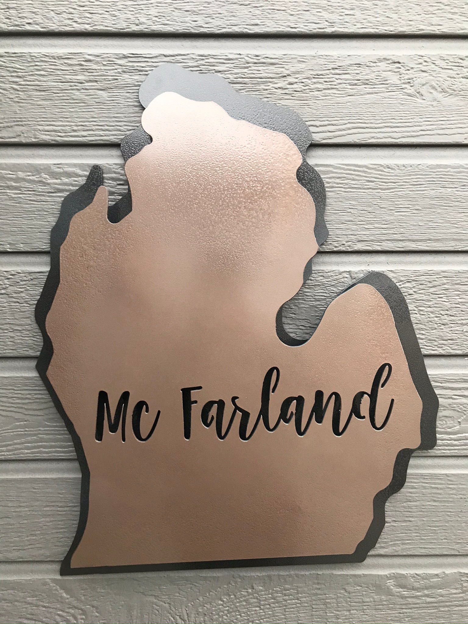 3D MICHIGAN-OUTDOOR CUSTOM METAL WALL DECOR