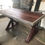 Thumbnail: Cherry Stained Redwood Farmhouse Ranch Style Wooden Table-Free Shipping