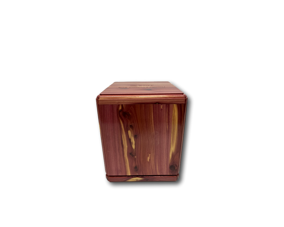 Thumbnail: Aromatic Red Cedar Wooden Cube Burial Urn