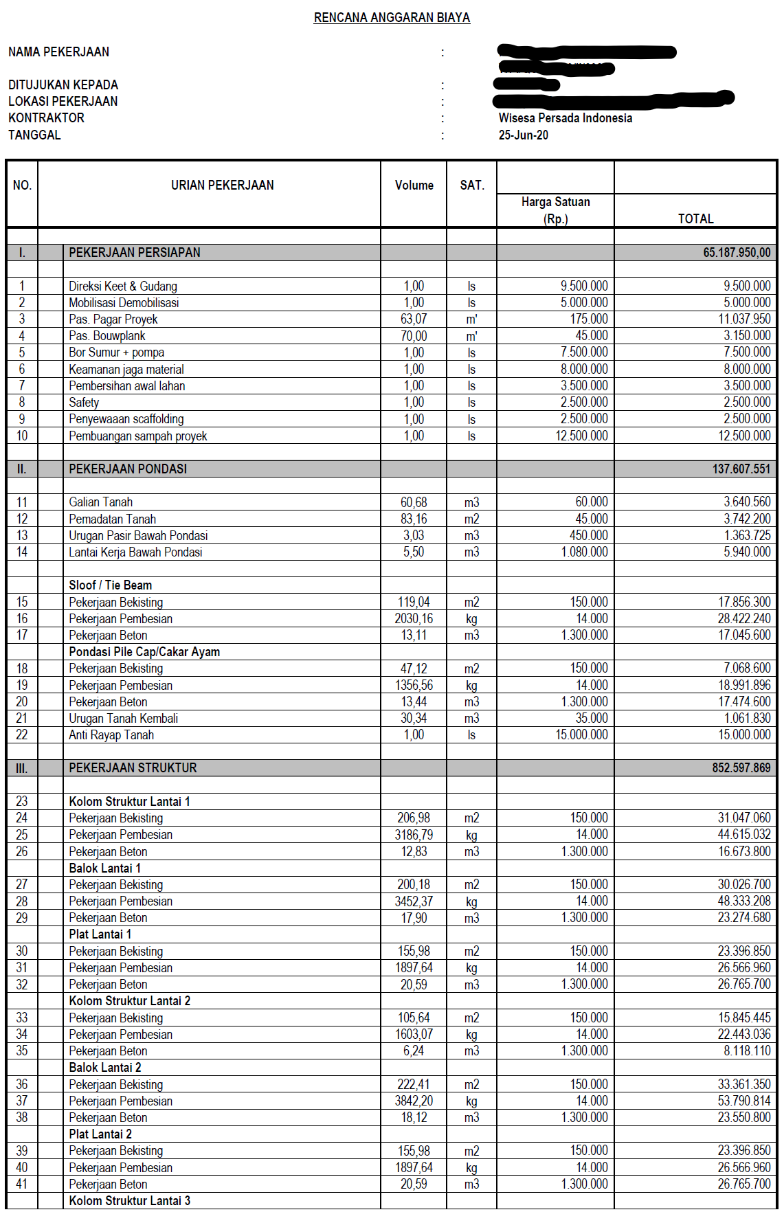 contoh rab rumah type 70 contoh rab rumah type 70