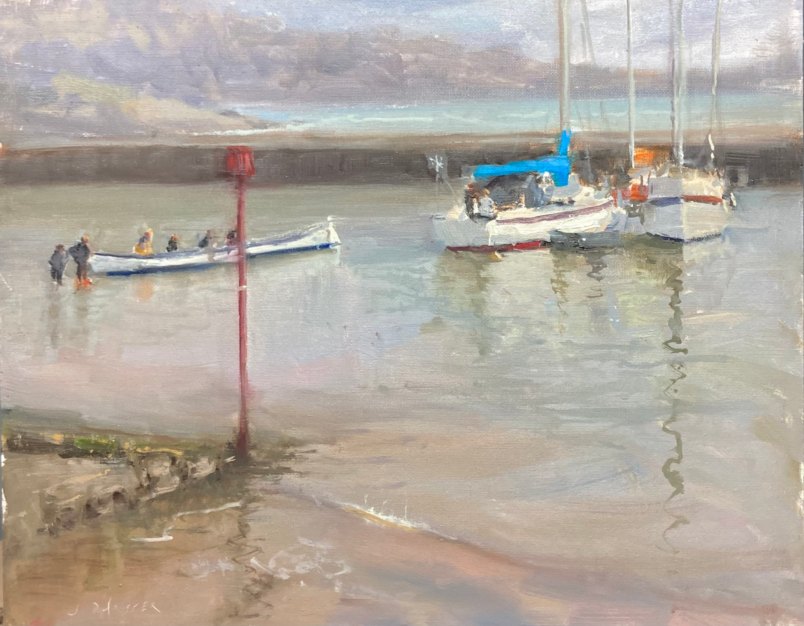 Getting the gig ready, Lyme Regis