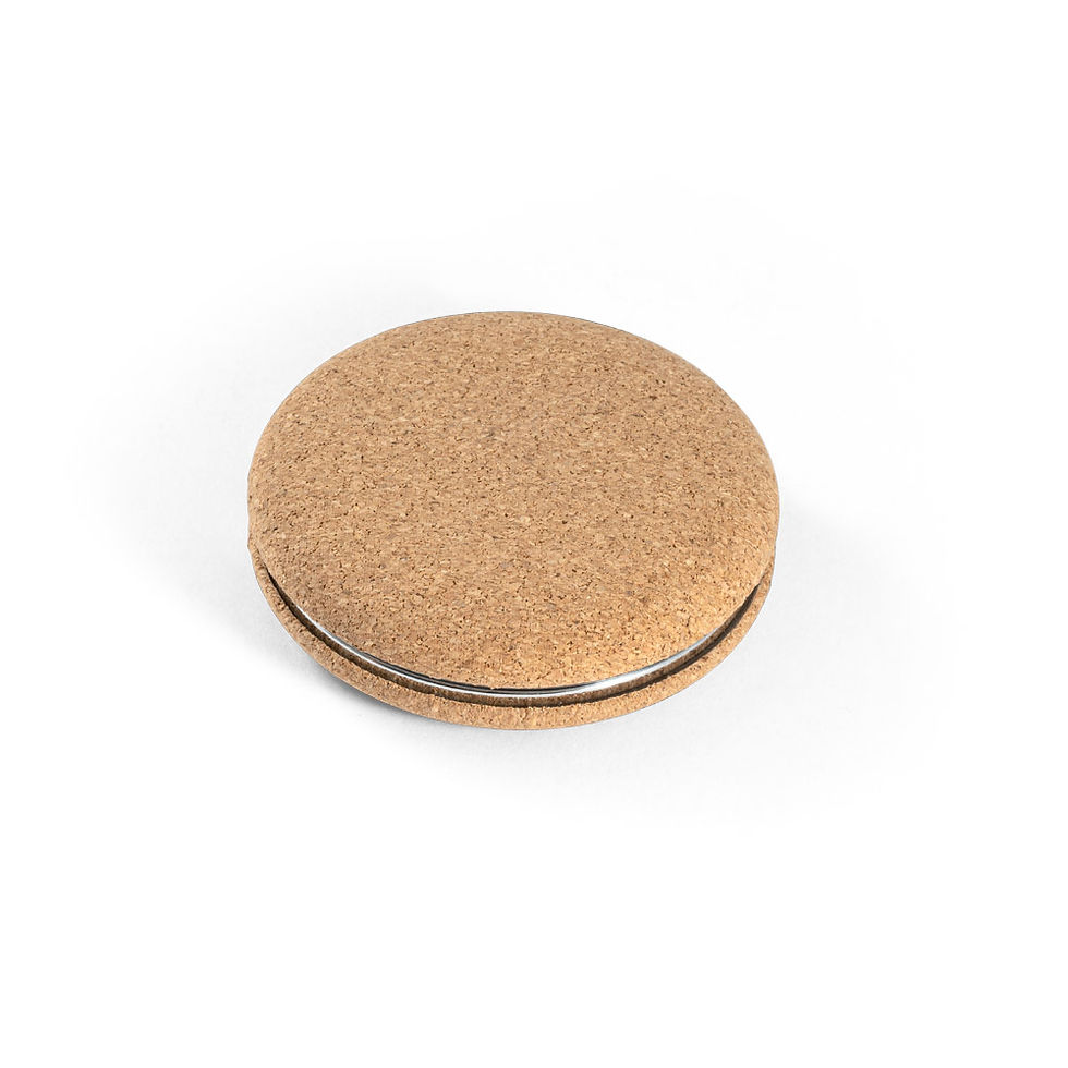 Miniatura: 94898 TILBURY. Espelho de bolsa duplo em cortiça