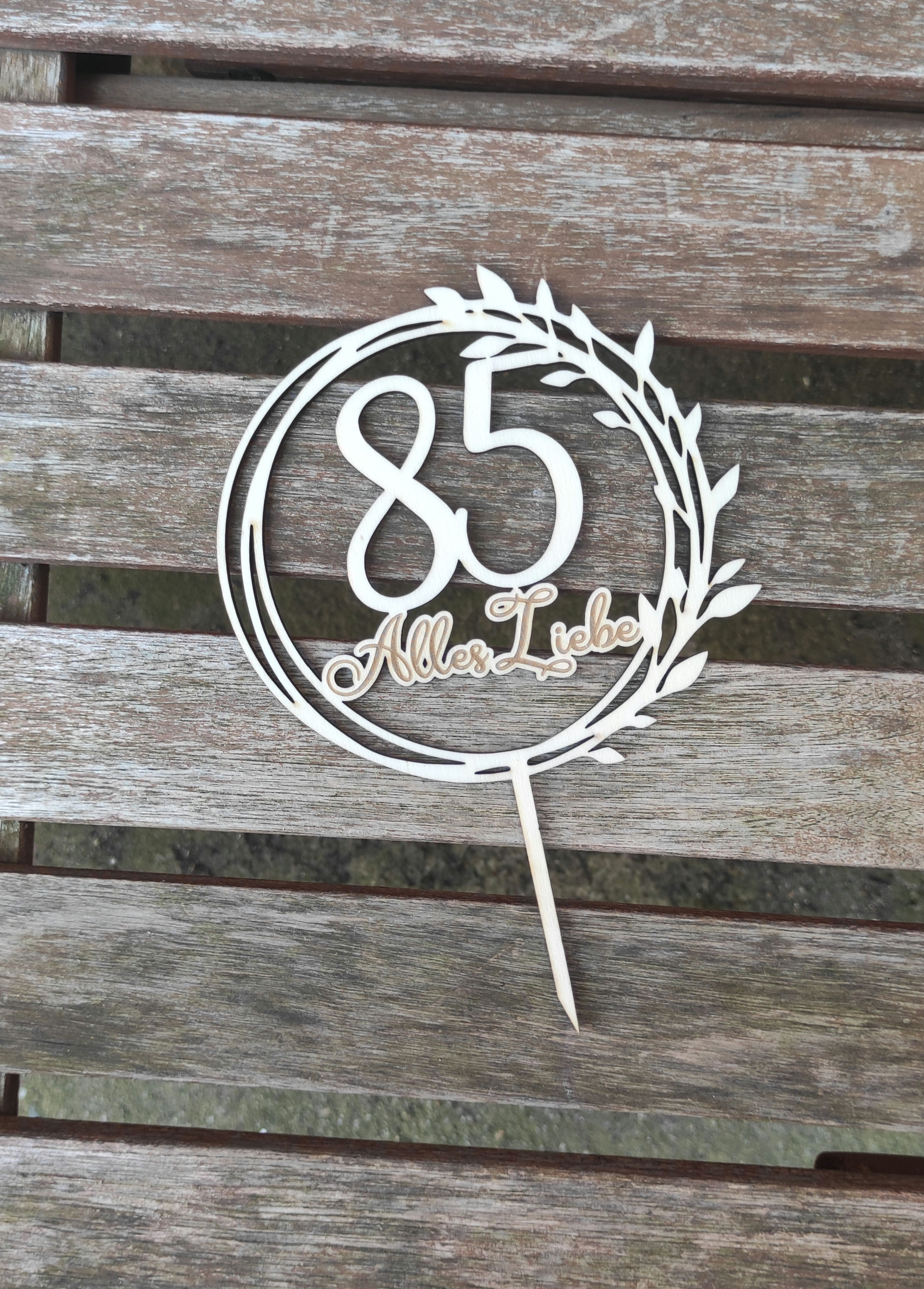 Tortentopper Zahl und Alles Liebe