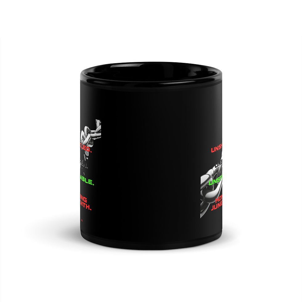 Thumbnail: Juneteenth Black Glossy Mug