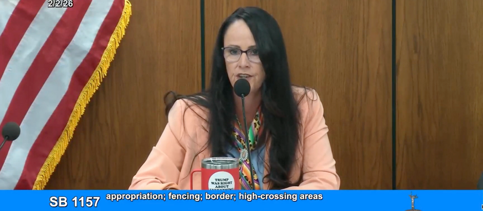 The incident took place during a meeting of the Arizona Senate’s Military Affairs and Border Security Committee. Members of the public had packed the hearing room to express their displeasure with a number of Republican-pushed immigration bills, particularly one from far-right state Sen. Wendy Rogers that would set aside $20 million essentially to pay towns to build their own border walls.