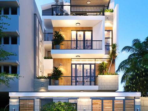 THIẾT KẾ NHÀ PHỐ ĐẸP 3 TẦNG HIỆN ĐẠI