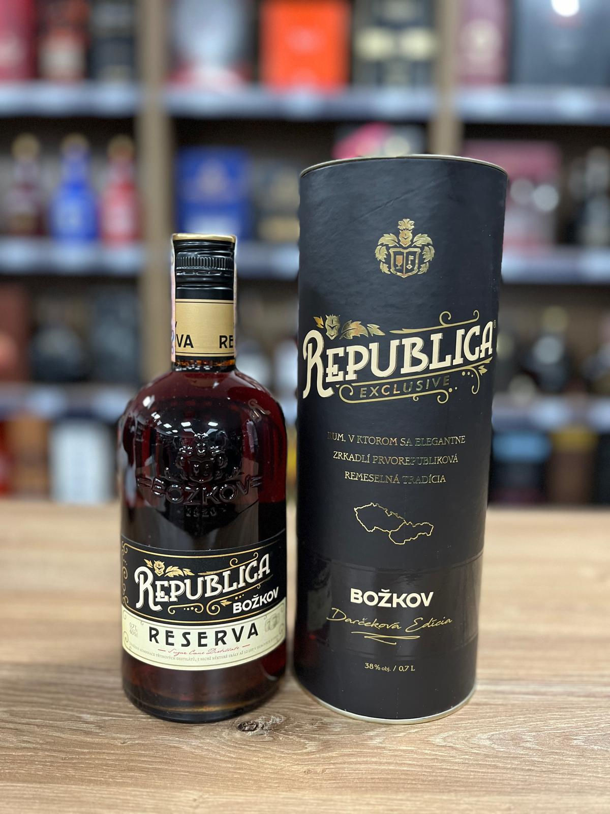 RUM REPUBLICA EXCLUSIVE BOŽKOV 0.7L 38% TUBA