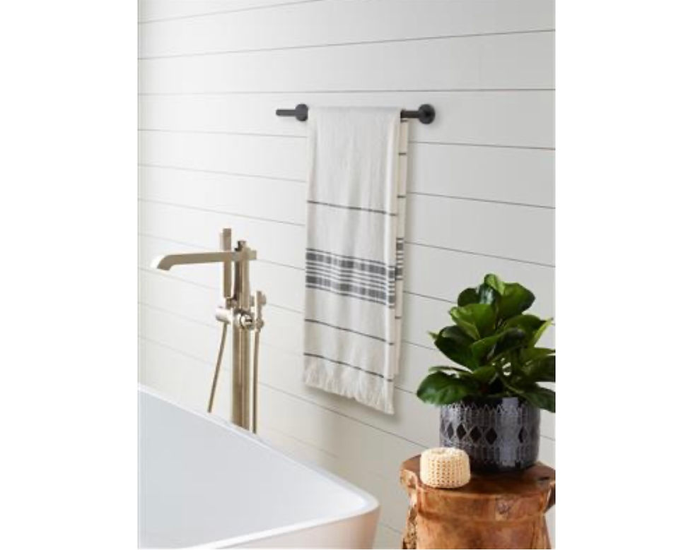 Thumbnail: Amerock BH26543MB 18 inch (457mm) Towel Bar is finished in Matte Black