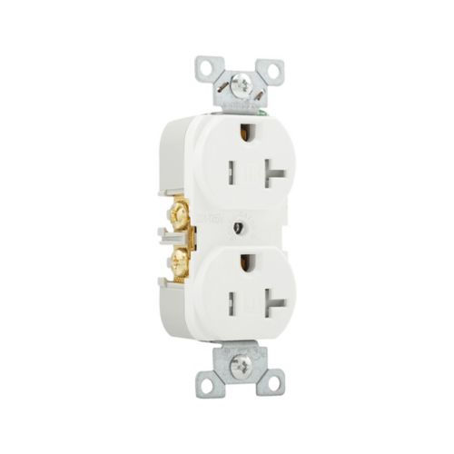 Thumbnail: EATON TRBR20W-BXSP Arrow Hart Tamper Resistant Duplex Receptacle