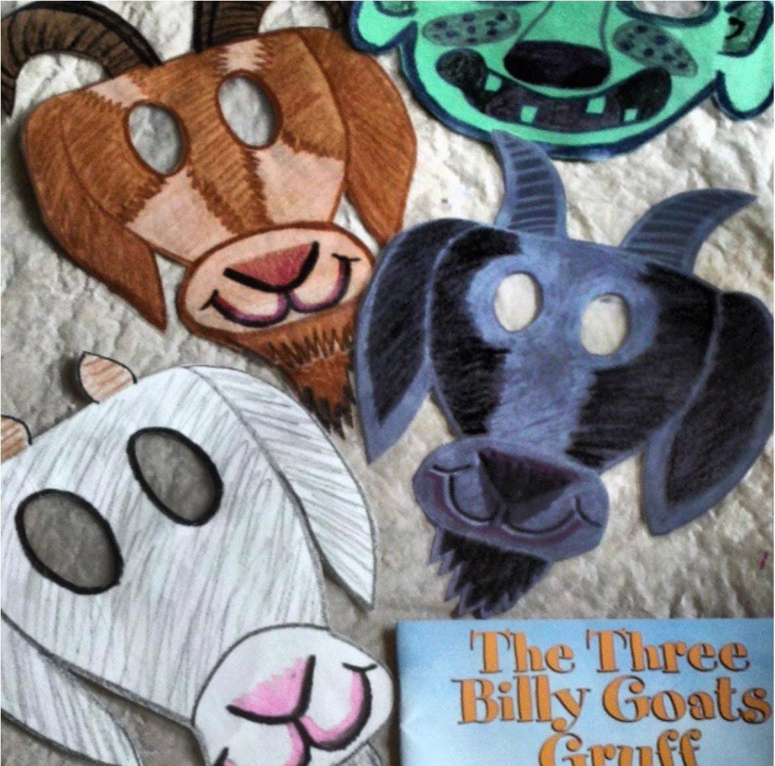 Three Billy Goats Gruff Storybook Masks