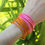 Thumbnail: Bracelet bouddhiste couleur orange d'été VERSION FINE