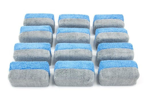 Mini  Microfiber Coating Applicator Sponge with Plastic Barrier 12 pack
