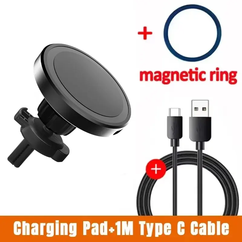 Thumbnail: For MagSafe Car Wireless Charger 30W - Air Vent Clip Phone Holder - Stable Grip 