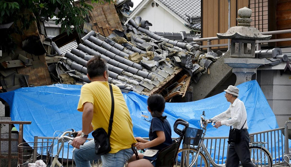 Terremoto en Osaka foto del periódico el Comercio.