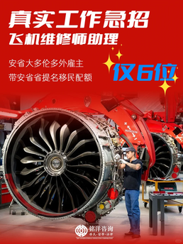 真实工作急招✈ 多伦多急招飞机维修师助理