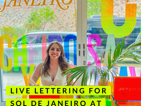 A Personalized Calligraphy Activation with Sol de Janeiro at Coachella