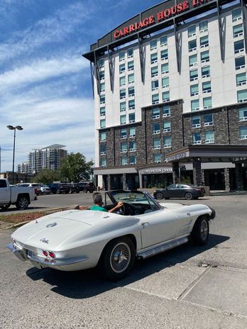 little white Corvette