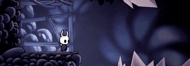 GIF of actions and scenes of gameplay from the Kickstarter campaign for Team Cherry's Hollow Knights
