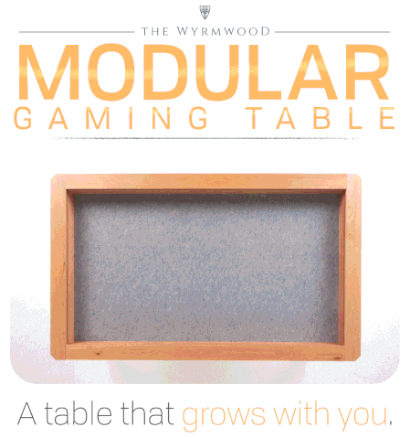 GIF of the Wyrmwood Modular Gaming Table and its functions and visuals, via the Kickstarter campaign