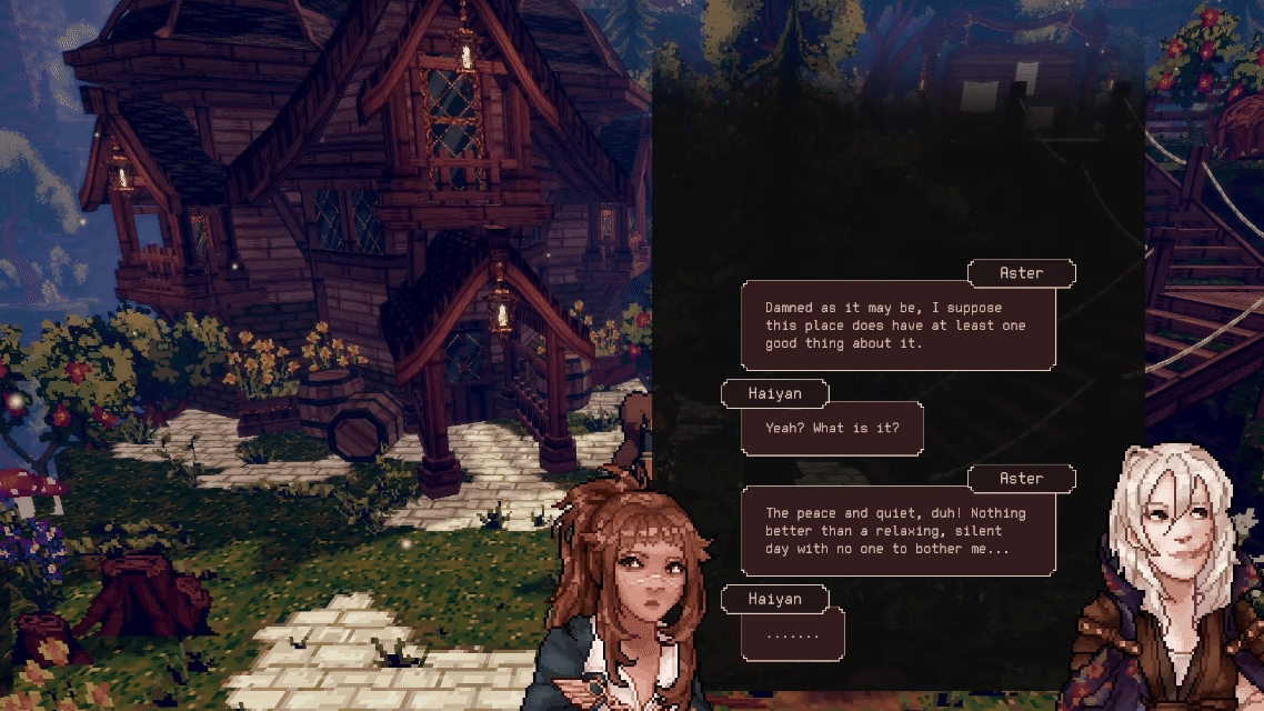 A GIF showcasing gameplay and visual aesthetic of Delphinium, via their Kickstarter campaign