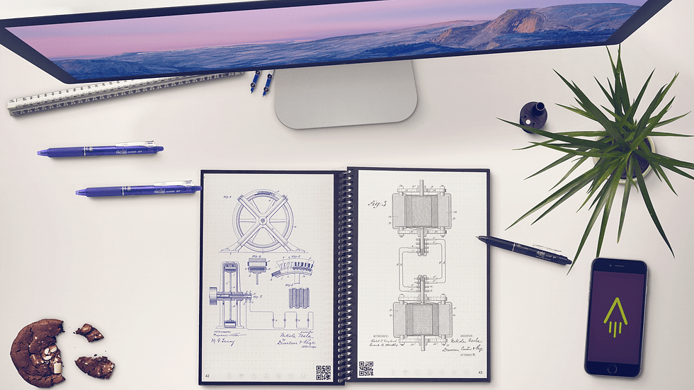 GIF of Rocketbook's reusable Everlast Notebook, from their Kickstarter campaign