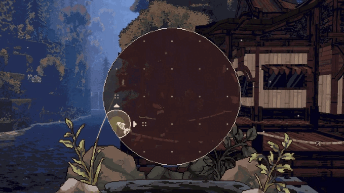 A GIF showcasing gameplay and visual aesthetic of Delphinium, via their Kickstarter campaign