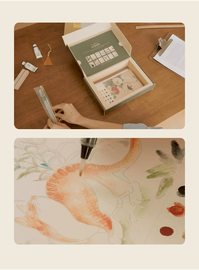 A GIF from Soulpalette's Kickstarter campaign, depicting the all-in-one art kit