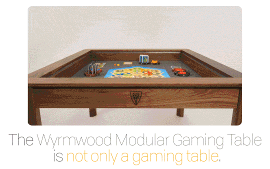 GIF of the Wyrmwood Modular Gaming Table and its functions and visuals, via the Kickstarter campaign