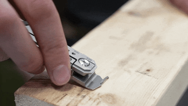 Ad GIF of opener function of "The Smith Blade", created by Hacksmith Industries, via Kickstarter