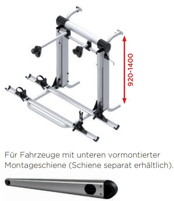 Fahrradträger Bike Lift, 12 V, 2 Räder