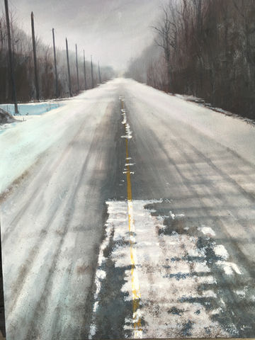 "Beak Road" oil on canvas 32"x24" $900.