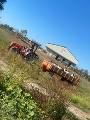 Hayride for school field trips at The Patch farm