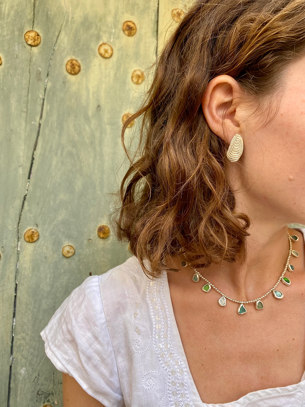 Thumbnail: Silver Cuttlefish Earrings