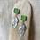 Thumbnail: Sea Glass and Silver Leaf Earrings