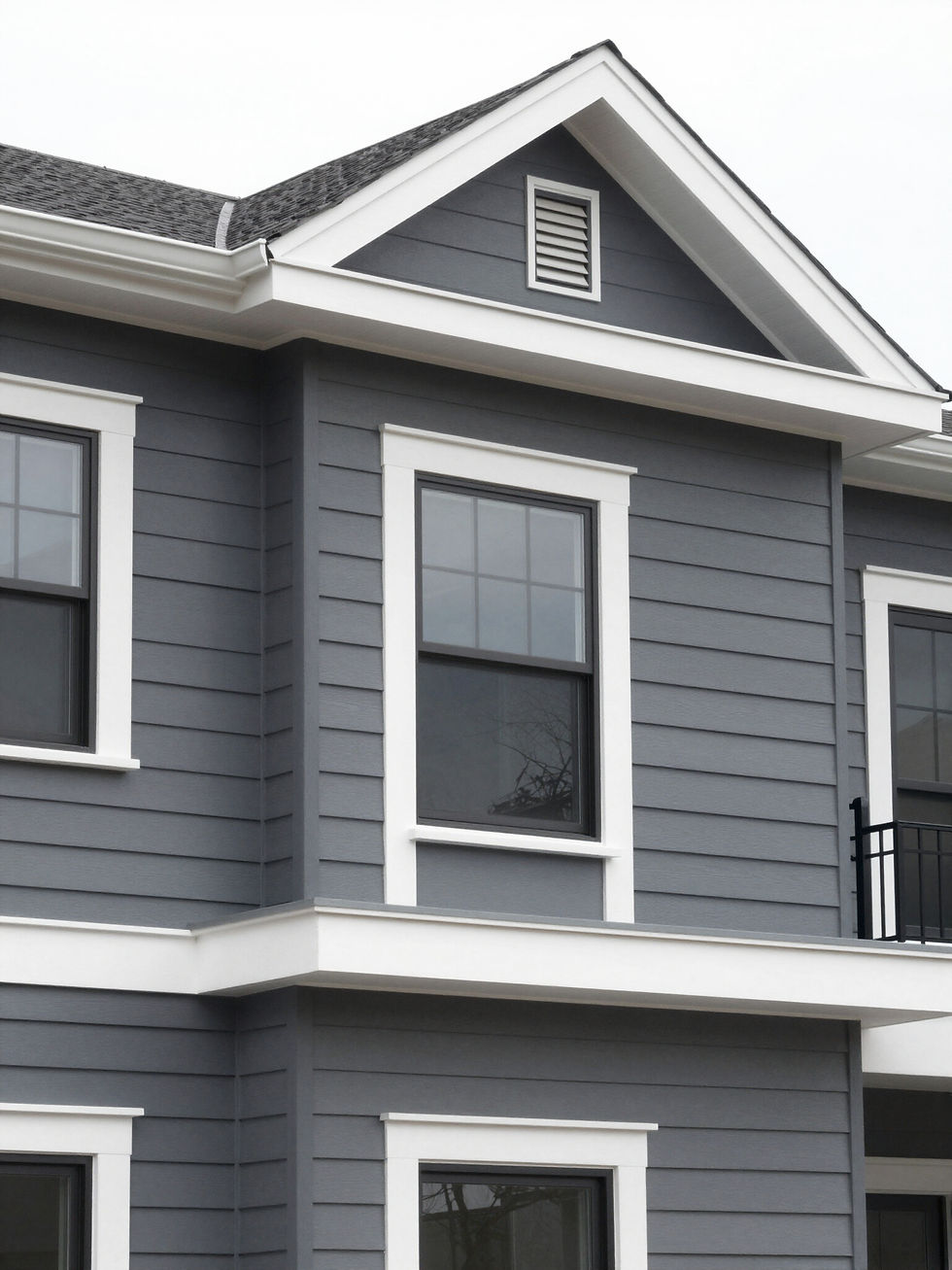 Home improvement: gray house exterior